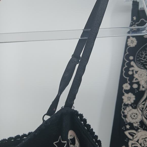 Y2K TOO FAST Camille Tattoo Flash Pajama Set XS Goth Rock Edgy Grunge Rockabilly - Picture 8 of 15